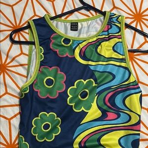 SHEIN Multicolor Floral Swirl Tank Top